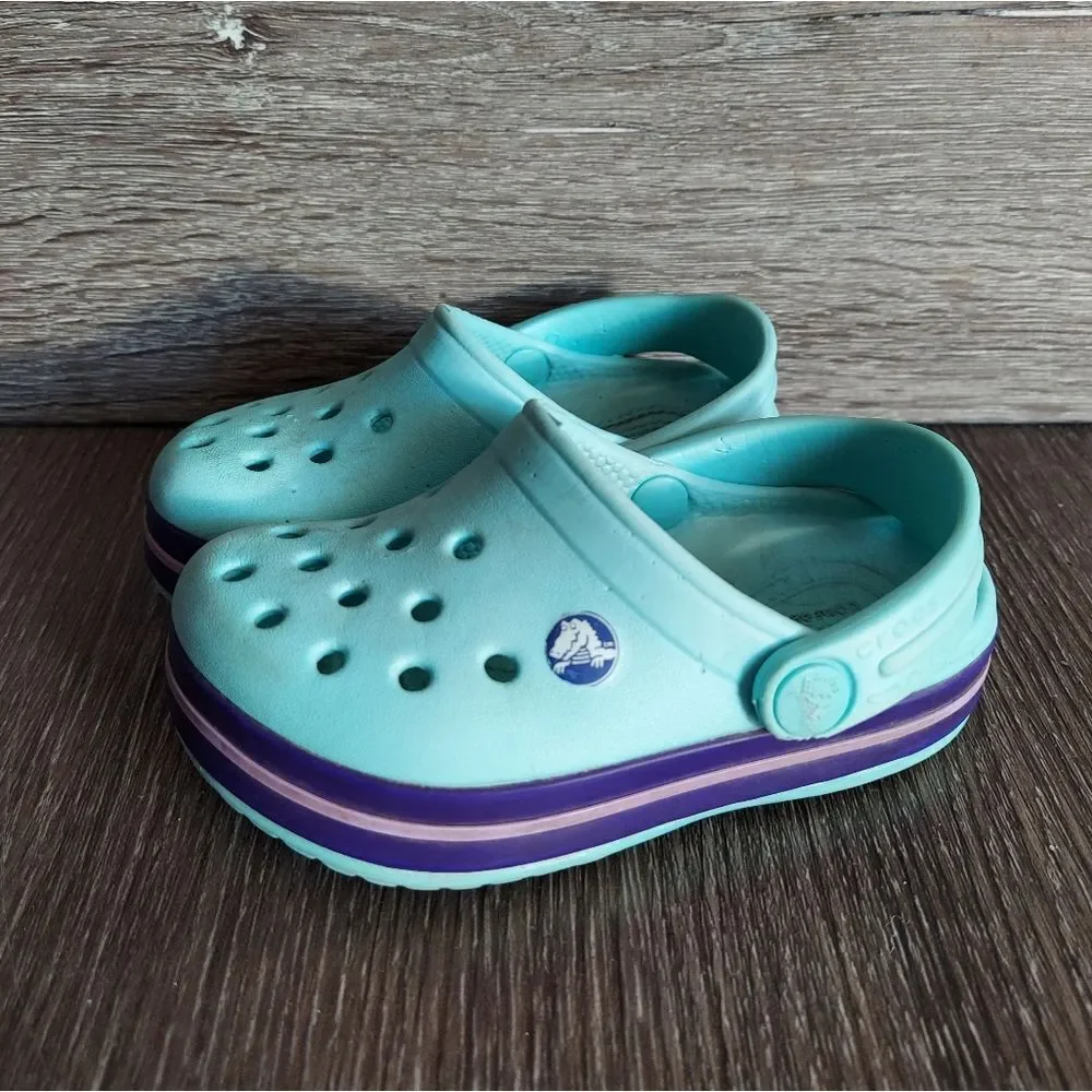 Crocs Crocband Kids Clogs - Ice Blue - Size 5
